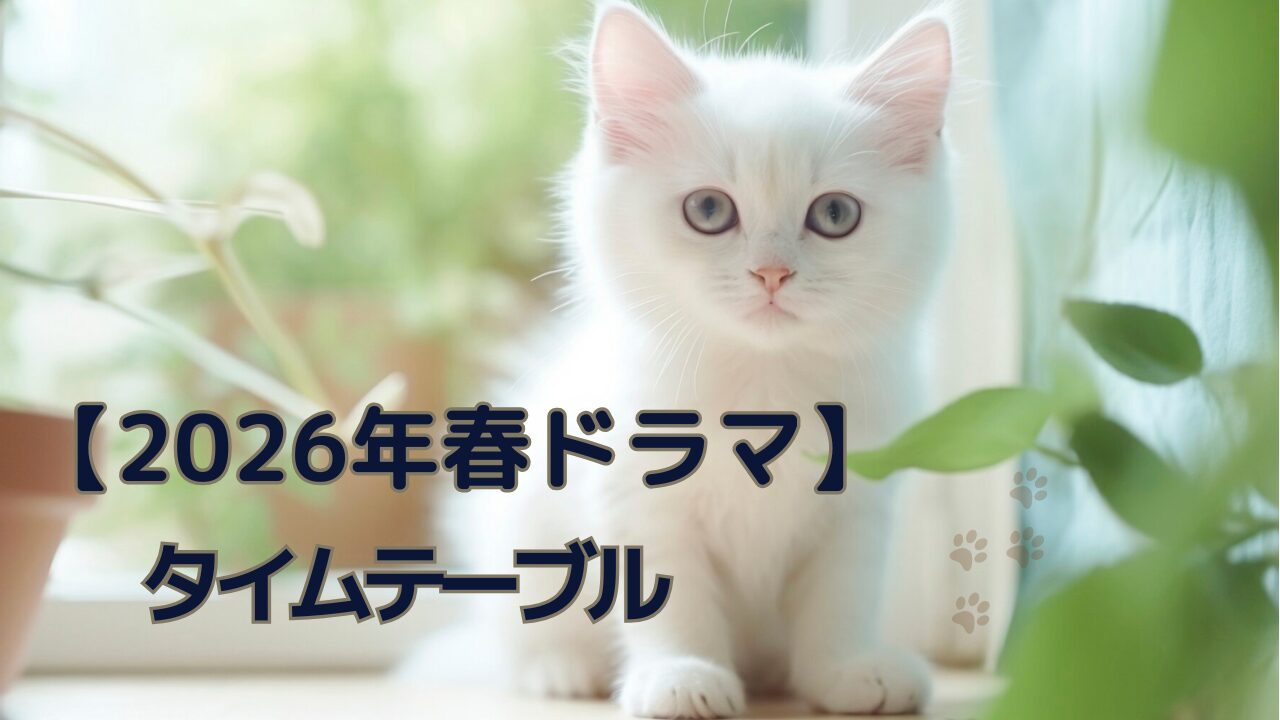 2026年春ドラマ タイムテーブル